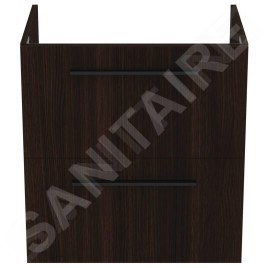 Ideal Standard i.Life A - Meuble sous lavabo, 600x440x630 mm, 2 tiroirs, chêne à café T5255NW