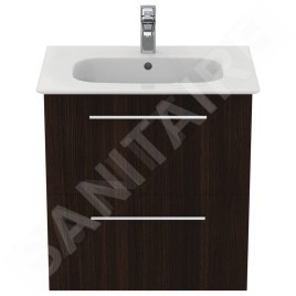 Ideal Standard i.Life A - Meuble sous lavabo, 600x440x630 mm, 2 tiroirs, chêne à café T5255NW