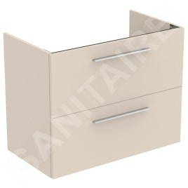 Ideal Standard i.Life A - Meuble sous lavabo, 800x440x630 mm, 2 tiroirs, sable mat T5256NF
