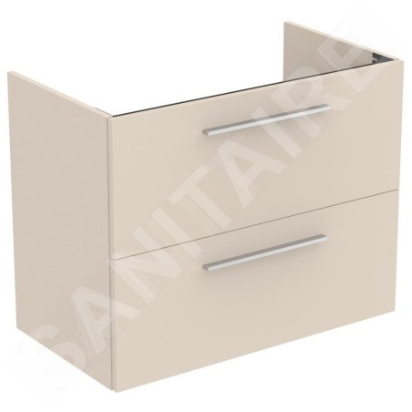 Ideal Standard i.Life A - Meuble sous lavabo, 800x440x630 mm, 2 tiroirs, sable mat T5256NF