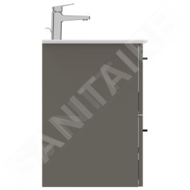 Ideal Standard i.Life A - Meuble sous lavabo, 800x440x630 mm, 2 tiroirs, quartz gris mat T5256NG