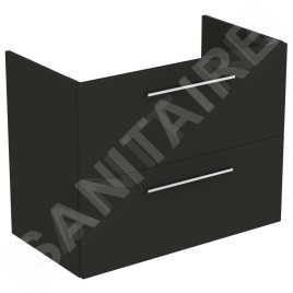 Ideal Standard i.Life A - Meuble sous lavabo, 800x440x630 mm, 2 tiroirs, gris mat carbon T5256NV