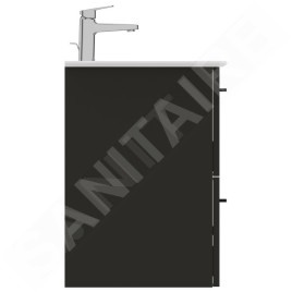 Ideal Standard i.Life A - Meuble sous lavabo, 800x440x630 mm, 2 tiroirs, gris mat carbon T5256NV