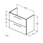 Ideal Standard i.Life A - Meuble sous lavabo, 800x440x630 mm, 2 tiroirs, chêne T5256NX Ideal Standard i.Life A - Meuble sous lavabo, 800x440x630 mm, 2 tiroirs, chêne T5256NX