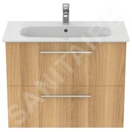 Ideal Standard i.Life A - Meuble sous lavabo, 800x440x630 mm, 2 tiroirs, chêne T5256NX