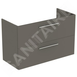 Ideal Standard i.Life A - Meuble sous lavabo, 1000x440x630 mm, 2 tiroirs, quartz gris mat T5257NG