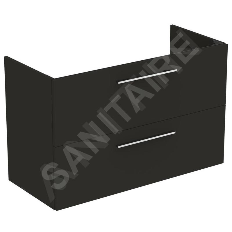 Ideal Standard i.Life A - Meuble sous lavabo, 1000x440x630 mm, 2 tiroirs, gris mat carbon T5257NV