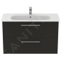 Ideal Standard i.Life A - Meuble sous lavabo, 1000x440x630 mm, 2 tiroirs, gris mat carbon T5257NV