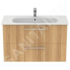 Ideal Standard i.Life A - Meuble sous lavabo, 1000x440x630 mm, 2 tiroirs, chêne T5257NX