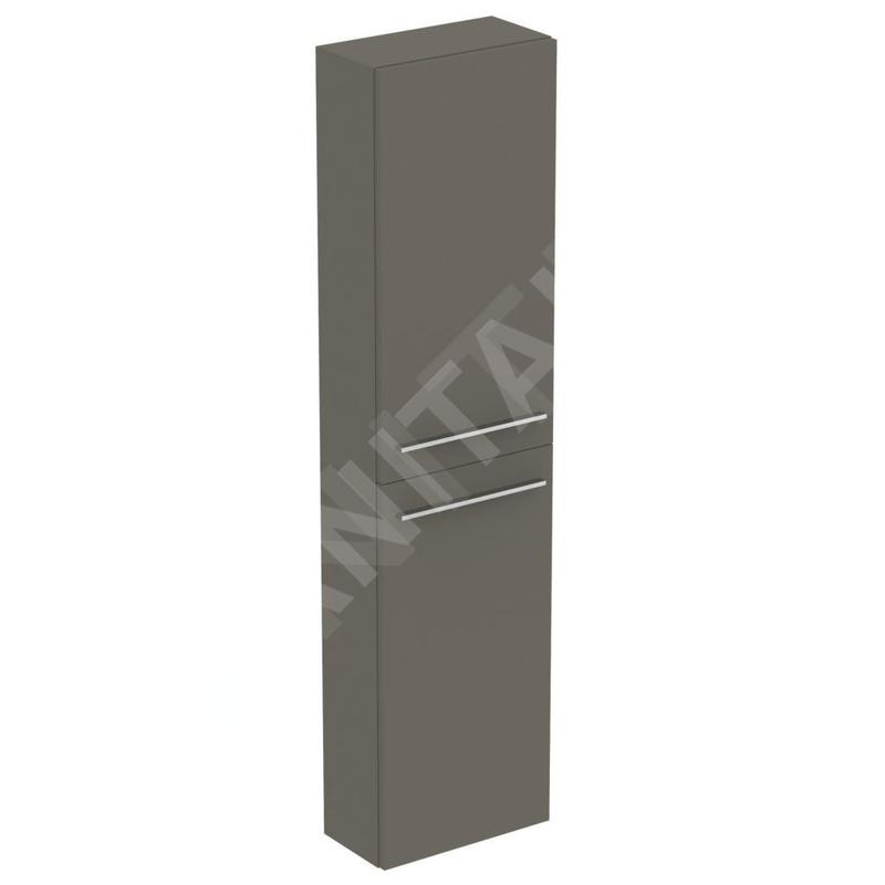 Ideal Standard i.Life S - Armoire haute 400x210x1600 mm, 2 portes G / D, quartz gris mat T5288NG