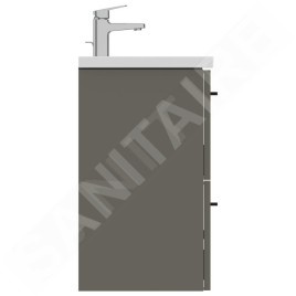 Ideal Standard i.Life S - Meuble sous lavabo, 500x375x630 mm, 2 tiroirs, quartz gris mat T5291NG