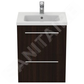 Ideal Standard i.Life S - Meuble sous lavabo, 500x375x630 mm, 2 tiroirs, chêne à café T5291NW