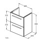 Ideal Standard i.Life S - Meuble sous lavabo, 500x375x630 mm, 2 tiroirs, chêne T5291NX Ideal Standard i.Life S - Meuble sous lavabo, 500x375x630 mm, 2 tiroirs, chêne T5291NX