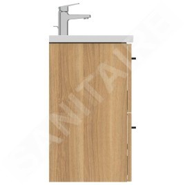 Ideal Standard i.Life S - Meuble sous lavabo, 500x375x630 mm, 2 tiroirs, chêne T5291NX