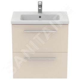 Ideal Standard i.Life S - Meuble sous lavabo, 600x375x630 mm, 2 tiroirs, sable mat T5293NF