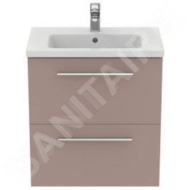 Ideal Standard i.Life S - Meuble sous lavabo, 600x375x630 mm, 2 tiroirs, beige mat T5293NH