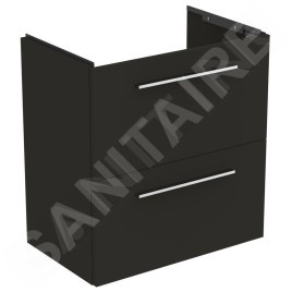 Ideal Standard i.Life S - Meuble sous lavabo, 600x375x630 mm, 2 tiroirs, gris mat carbon T5293NV