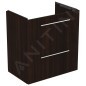 Ideal Standard i.Life S - Meuble sous lavabo, 600x375x630 mm, 2 tiroirs, chêne à café T5293NW