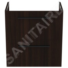 Ideal Standard i.Life S - Meuble sous lavabo, 600x375x630 mm, 2 tiroirs, chêne à café T5293NW