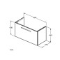 Ideal Standard i.Life S - Meuble sous lavabo, 800x375x440 mm, sable mat T5294NF Ideal Standard i.Life S - Meuble sous lavabo, 800x375x440 mm, sable mat T5294NF