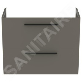 Ideal Standard i.Life S - Meuble sous lavabo, 800x375x630 mm, 2 tiroirs, quartz gris mat T5295NG