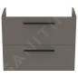 Ideal Standard i.Life S - Meuble sous lavabo, 800x375x630 mm, 2 tiroirs, quartz gris mat T5295NG