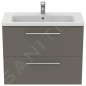 Ideal Standard i.Life S - Meuble sous lavabo, 800x375x630 mm, 2 tiroirs, quartz gris mat T5295NG