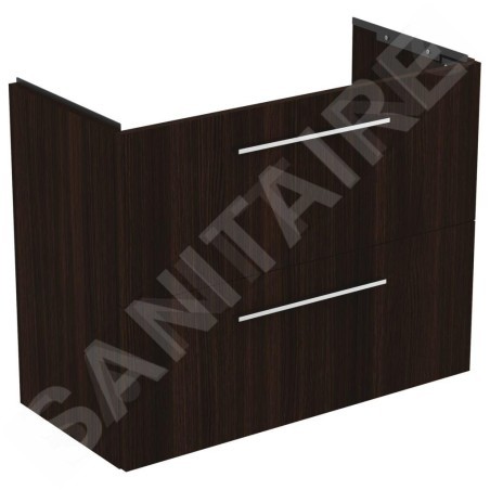Ideal Standard i.Life S - Meuble sous lavabo, 800x375x630 mm, 2 tiroirs, chêne à café T5295NW