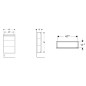 Geberit iCon - Armoire 450x700x150 mm, 1 porte, charnières G / D, blanc brillant 502.318.01.1