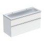 Geberit iCon - Meuble avec double lavabo, 1200x630x480 mm, KeraTect, blanc brillant 502.334.01.2 Geberit iCon - Meuble avec double lavabo, 1200x630x480 mm, KeraTect, blanc brillant 502.334.01.2