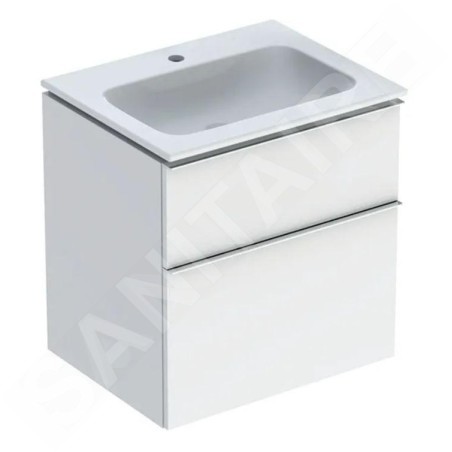 Geberit iCon - Meuble avec lavabo, 600x630x480 mm, blanc brillant 502.335.01.2