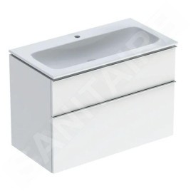 Geberit iCon - Meuble avec lavabo, 900x630x480 mm, KeraTect, blanc brillant 502.333.01.2