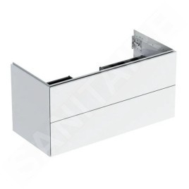 Geberit ONE - Meuble sous lavabo 104x50x47 cm, 2 tiroirs, blanc brillant 505.264.00.1