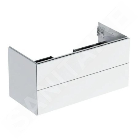 Geberit ONE - Meuble sous lavabo 104x50x47 cm, 2 tiroirs, blanc brillant 505.264.00.1