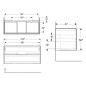 Geberit ONE - Meuble sous lavabo 104x50x47 cm, 2 tiroirs, blanc brillant 505.264.00.1 Geberit ONE - Meuble sous lavabo 104x50x47 cm, 2 tiroirs, blanc brillant 505.264.00.1
