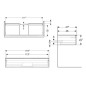 Geberit iCon - Meuble sous lavabo 1184x247x476 mm, 1 tiroir, blanc brillant 502.313.01.2 Geberit iCon - Meuble sous lavabo 1184x247x476 mm, 1 tiroir, blanc brillant 502.313.01.2