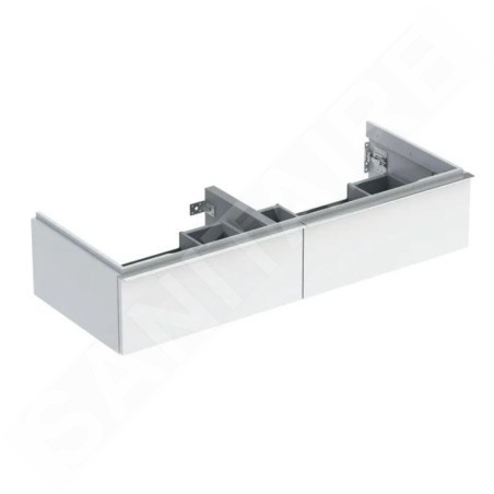 Geberit iCon - Meuble sous lavabo 1184x247x476 mm, 2 tiroirs, blanc brillant 502.314.01.2