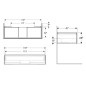 Geberit ONE - Meuble sous lavabo 1184x266x470 mm, 1 tiroir, blanc brillant 505.075.00.1 Geberit ONE - Meuble sous lavabo 1184x266x470 mm, 1 tiroir, blanc brillant 505.075.00.1