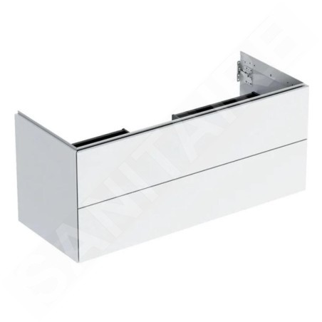 Geberit ONE - Meuble sous lavabo 118x50x47 cm, 2 tiroirs, blanc brillant 505.265.00.1