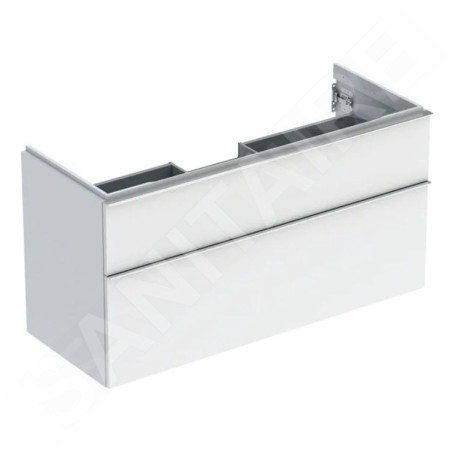 Geberit iCon - Meuble sous lavabo 1184x615x476 mm, 2 tiroirs, blanc brillant 502.306.01.2