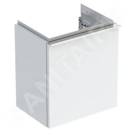 Geberit iCon - Meuble sous lavabo 370x415x279 mm, 1 porte, charnières à droite, blanc brillant 502.300.01.2
