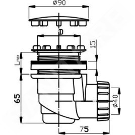 Novaservis Siphons - Piège 60/40 INOX, plastique 470,P