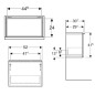 Geberit iCon - Meuble sous lavabo 520x415x307 mm, 1 tiroir, blanc brillant 502.302.01.2 Geberit iCon - Meuble sous lavabo 520x415x307 mm, 1 tiroir, blanc brillant 502.302.01.2