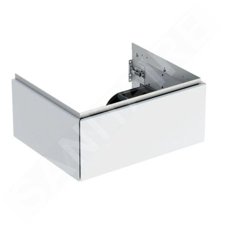 Geberit ONE - Meuble sous lavabo 592x266x470 mm, 1 tiroir, blanc brillant 505.071.00.1