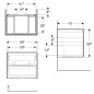 Geberit ONE - Meuble sous lavabo 59x50x47 cm, 2 tiroirs, blanc brillant 505.261.00.1 Geberit ONE - Meuble sous lavabo 59x50x47 cm, 2 tiroirs, blanc brillant 505.261.00.1