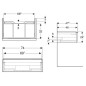 Geberit iCon - Meuble sous lavabo 740x247x476 mm, 1 tiroir, blanc brillant 502.311.01.2 Geberit iCon - Meuble sous lavabo 740x247x476 mm, 1 tiroir, blanc brillant 502.311.01.2