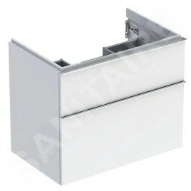 Geberit iCon - Meuble sous lavabo 740x615x476 mm, 2 tiroirs, blanc brillant 502.304.01.2