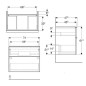 Geberit iCon - Meuble sous lavabo 740x615x476 mm, 2 tiroirs, blanc brillant 502.304.01.2 Geberit iCon - Meuble sous lavabo 740x615x476 mm, 2 tiroirs, blanc brillant 502.304.01.2