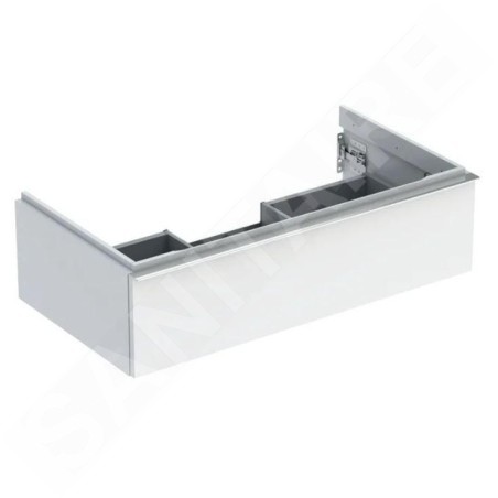 Geberit iCon - Meuble sous lavabo 888x247x476 mm, 1 tiroir, blanc brillant 502.312.01.2