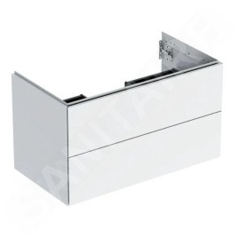 Geberit ONE - Meuble sous lavabo 89x50x47 cm, 2 tiroirs, blanc brillant 505.263.00.1